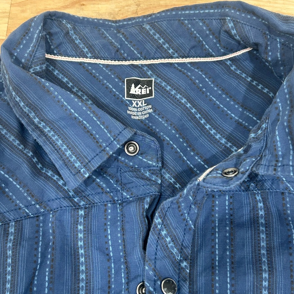 REI Men’s Steen Short Sleeve Button Down Top SZ XXL - Picture 6 of 8